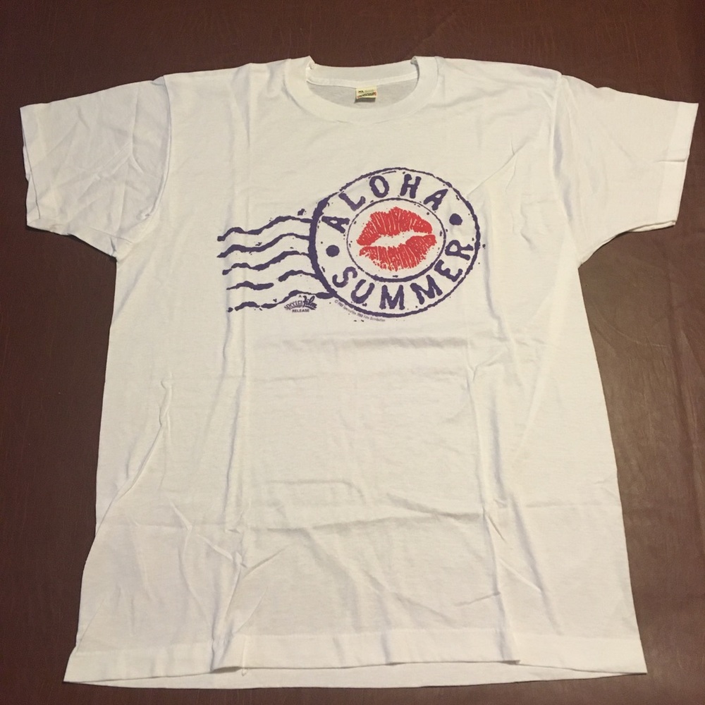 Vtg 1988 Aloha Summer 80s 90s Film Promo Tee XL